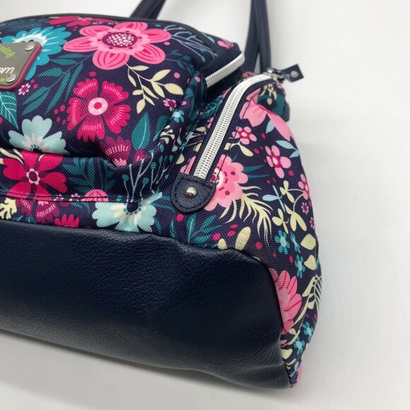 Lily Bloom Blue Canvas Maggie Shoulder Bag - Picture 6 of 10